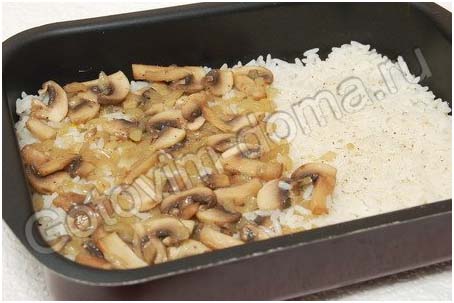 рис с грибами