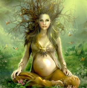 беременная женщина космы